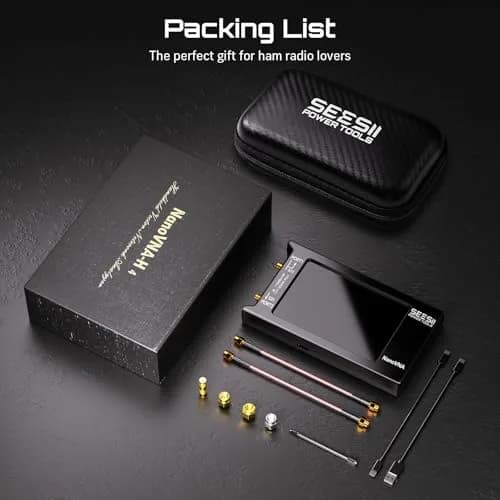 Seesii NanoVNA-H4 Vector Network Analyzer V4.4 9kHz-1.5GHz | 1.5GHz Frequency Range, 4" Touchscreen, EVA Case thumbnail 9
