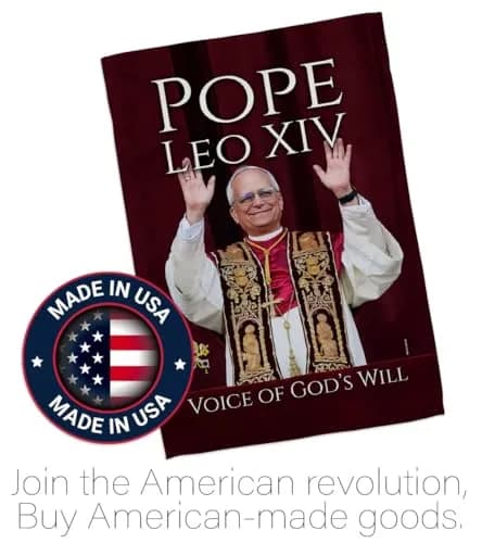 Pope Leo XIV Flag New Era Vatican Memorabilia Garden Flag 13" x 18.5" | Religious Wall Art thumbnail 5