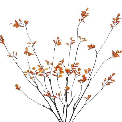 ACRYCS Artificial Greenery Stems 90cm (35.4") Orange Faux Branches | 4 Pcs Vase Filler for Autumn Decor thumbnail 1