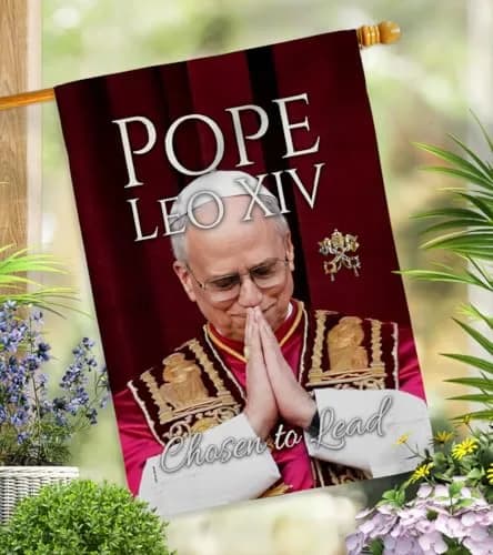Pope Leo XIV Flag Legacy Banner 28" x 40" | Religious Wall Art with Weather-Resistant Material thumbnail 9