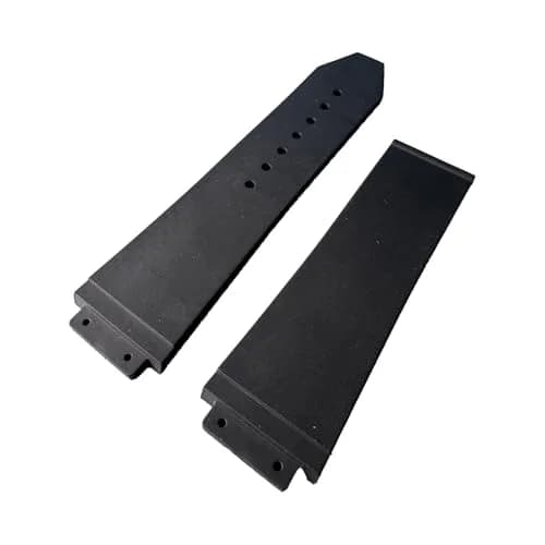 HiCycle2 Black Rubber Watch Band Strap for Hublot Fusion Big Bang 44-45mm Lugs 24/25mm, Buckle 22mm | Includes H-Style Screwdriver thumbnail 2