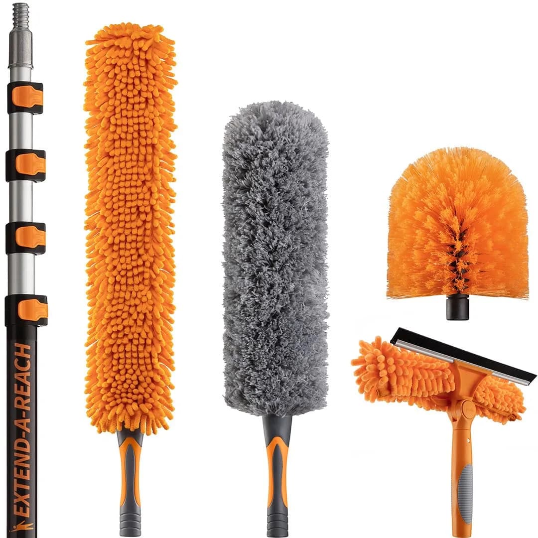 EXTEND-A-REACH High Reach Duster Kit with 5-18 ft Extension Pole | 24 ft Reach for High Ceilings & Windows - main product image