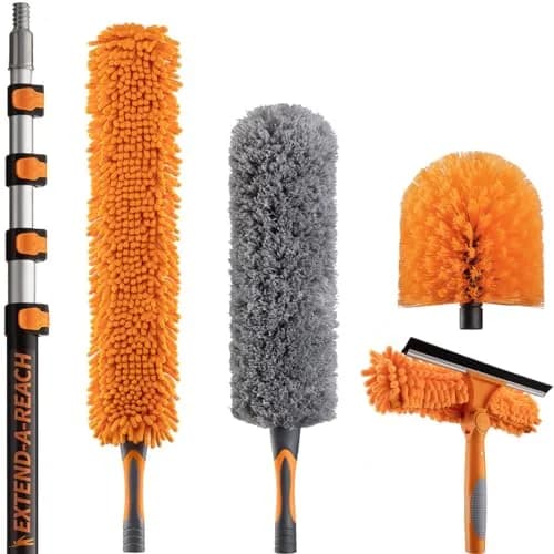EXTEND-A-REACH High Reach Duster Kit with 5-18 ft Extension Pole | 24 ft Reach for High Ceilings & Windows thumbnail 1