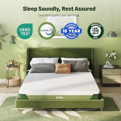 Softa 6" Twin Cooling Gel Memory Foam Mattress | Viscose from Bamboo, CertiPUR-US, OEKO-TEX, 10-Year Warranty thumbnail 4