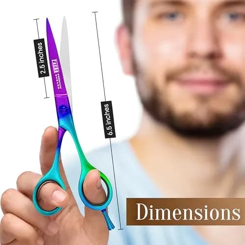 FACON Professional Hair Cutting Scissors 6.5 Inch Japanese Stainless Steel | Razor Edge Barber Shears for Men, Women & Kids thumbnail 7