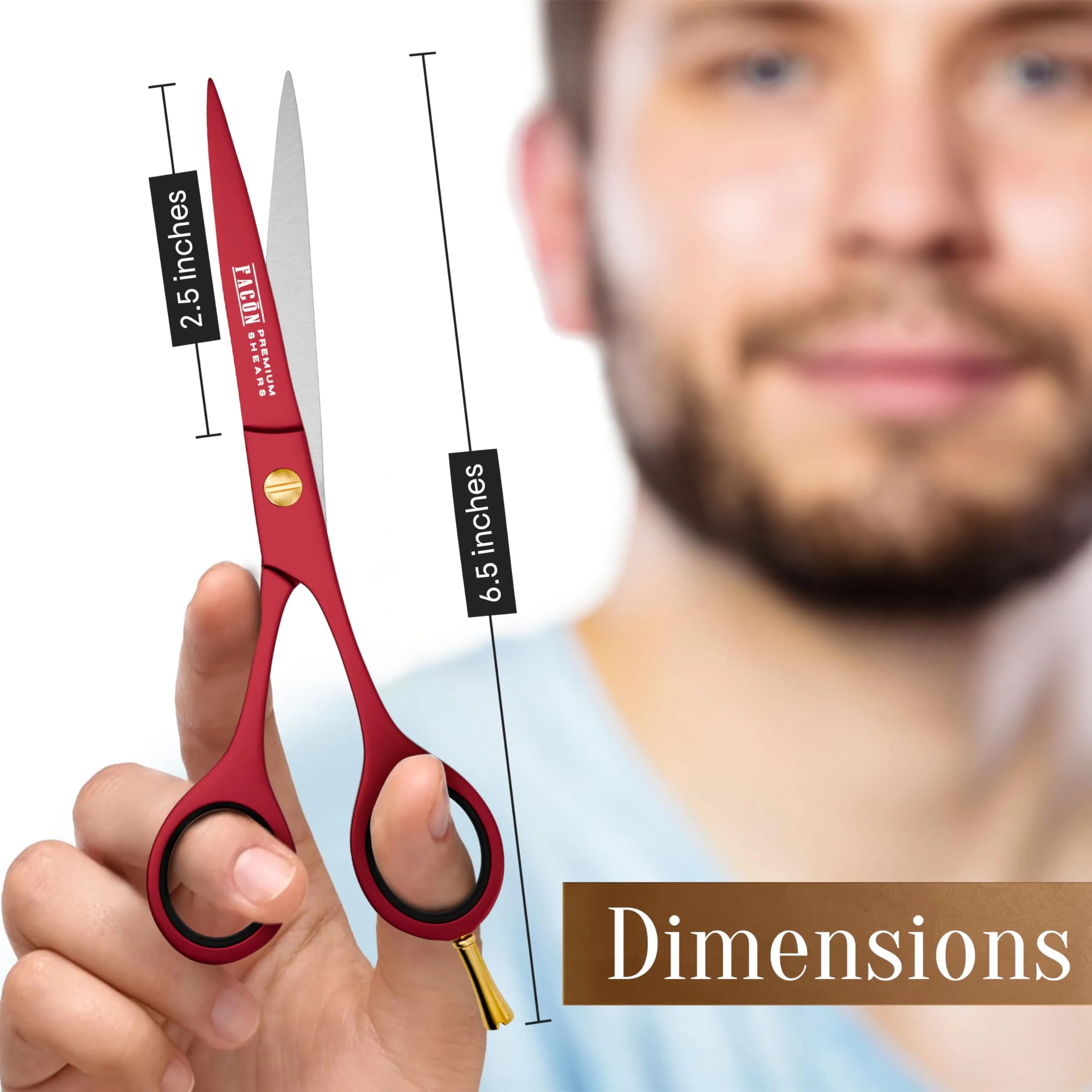 FACON Professional Hair Cutting Scissors 6.5 Inch Razor Edge Barber Shears | Japanese Stainless Steel - view 7