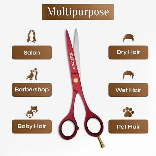 FACON Professional Hair Cutting Scissors 6.5 Inch Razor Edge Barber Shears | Japanese Stainless Steel thumbnail 8