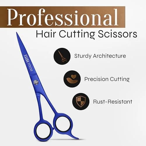 FACON Professional Hair Cutting Scissors 6.5 Inch Japanese Stainless Steel Barber Shears | Razor Edge Precision for Men, Women & Kids thumbnail 2