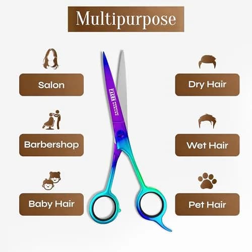 FACON Professional Hair Cutting Scissors 6.5 Inch Japanese Stainless Steel Barber Shears | Razor Edge Precision for Men, Women & Kids thumbnail 8