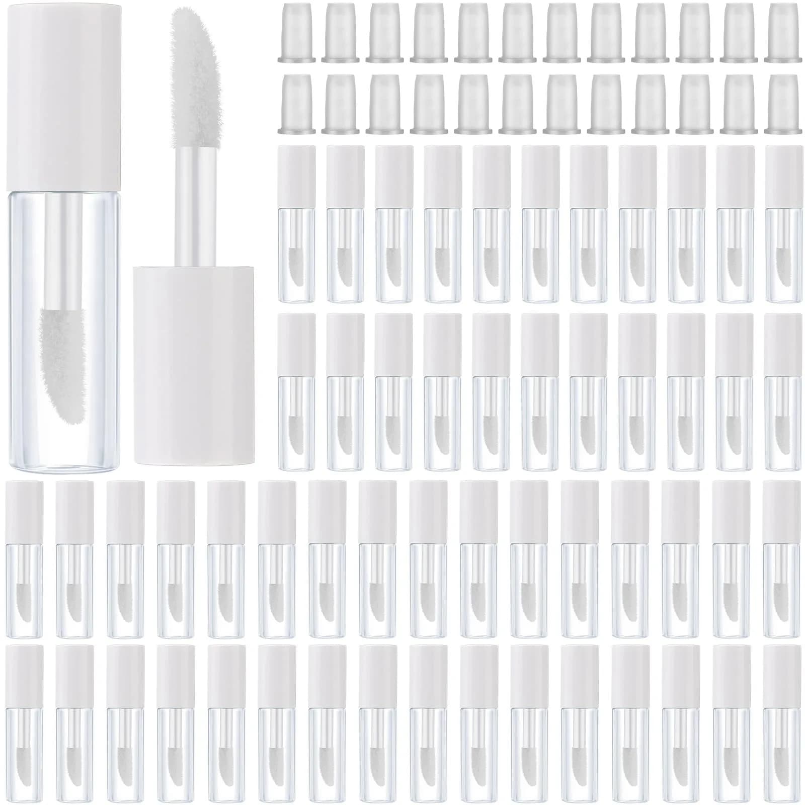 Patelai 1.2ml White Mini Lip Gloss Tubes (100-Pack) | DIY Cosmetic Containers for Travel - main product image
