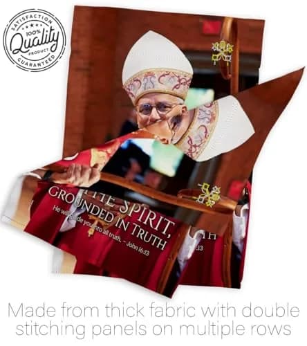 Pope Memorabilia Guided By Spirit Pope Leo XIV Garden Flag 13" x 18.5" | Religious Yard Sign Decor thumbnail 7