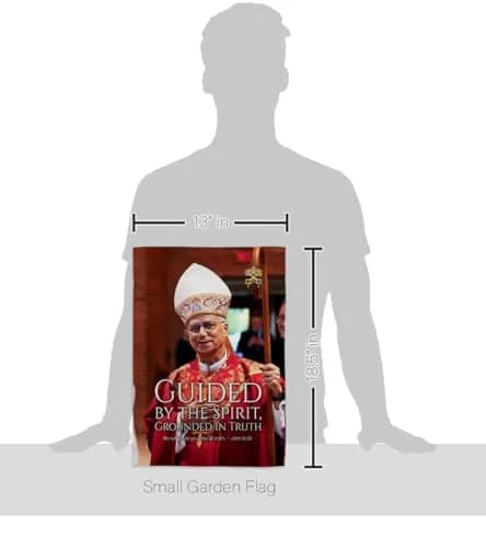 Pope Memorabilia Guided By Spirit Pope Leo XIV Garden Flag 13" x 18.5" | Religious Yard Sign Decor thumbnail 2
