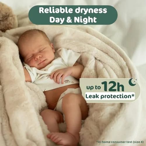 Naty BioEmbrace Newborn Diapers Size 1 | Sensitive Skin, 100 Ct, Plant-Based Comfort thumbnail 2