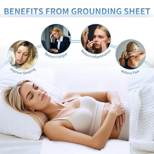 ATE Health Organic Cotton Grounding Sheet King Size 203cm x 229cm x 38cm | Connects to Earth for Better Sleep thumbnail 4