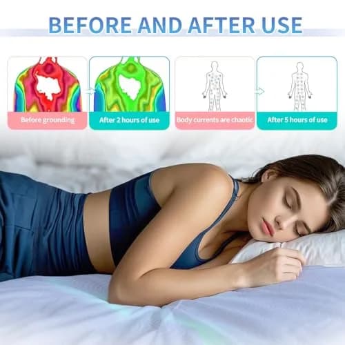 ATE Health Grounding Sheet Queen Size 156 cm x 203 cm (60"x80") | Organic Cotton Silver Fiber for Better Sleep thumbnail 5