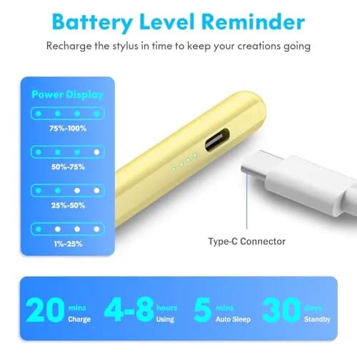 Cisteen Stylus Pen for iPad 2018-2026 | Tilt Sensor, Fast Charge, Precise Control thumbnail 2