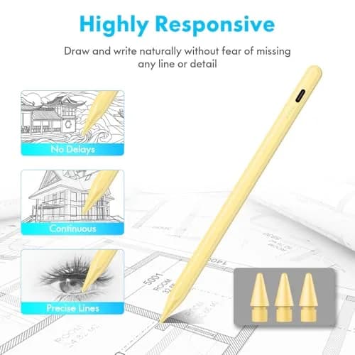 Cisteen Stylus Pen for iPad 2018-2026 | Tilt Sensor, Fast Charge, Precise Control thumbnail 3