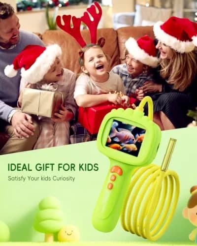 Ashfly Green Borescope Camera with Light for Kids, 7.9mm Lens & 2.4" HD Screen | STEM Educational Toy for Nature Exploration thumbnail 7
