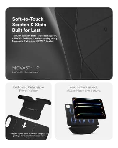 MOFT Dynamic Folio Case for iPad Pro 11 Inch M5 2025 & M4 2024 | 20+ Adjustable Angles, Auto Wake/Sleep, Ultra Thin, Magnetic Support thumbnail 8