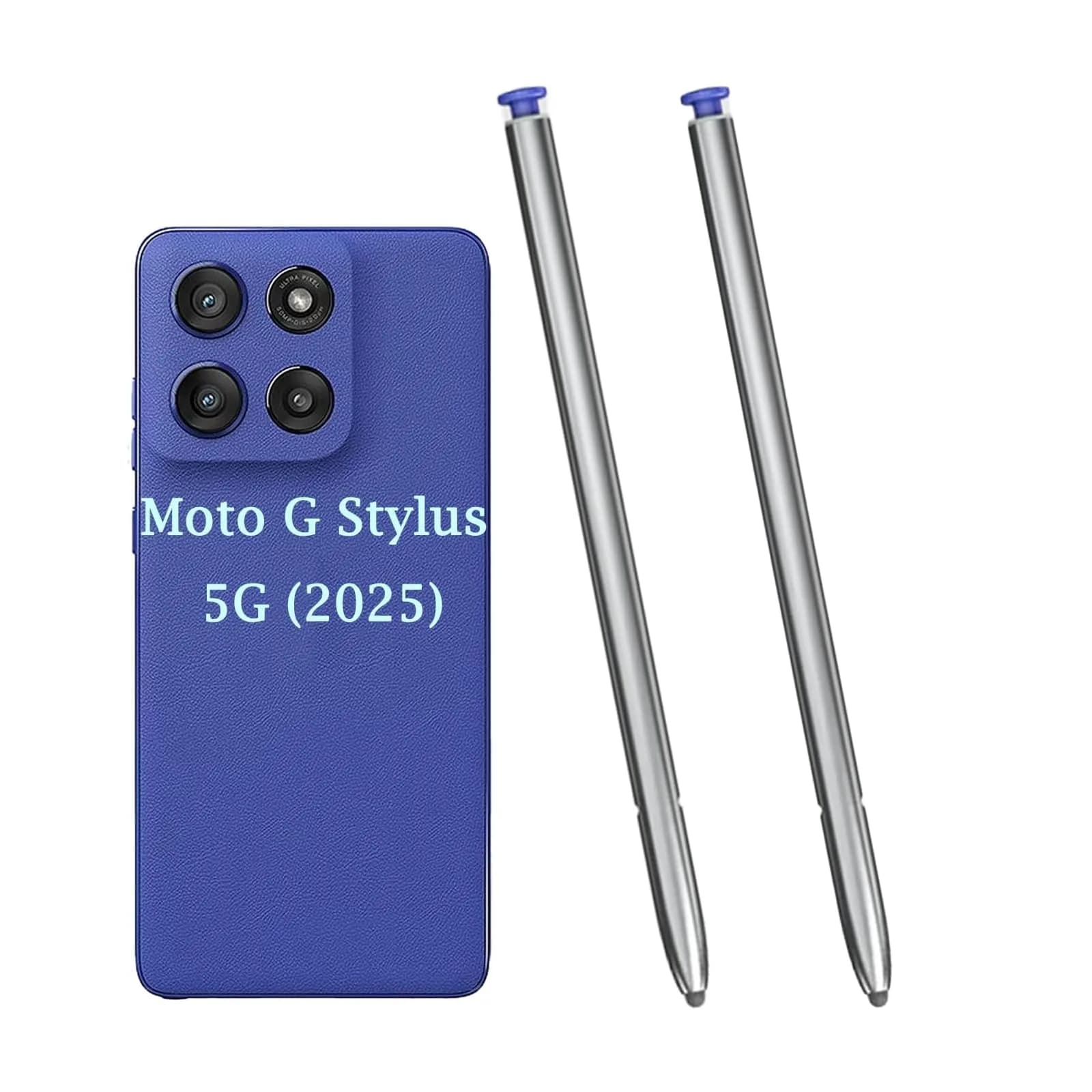 Peixiong Blue 2 Pack Stylus Pen Replacement for Moto G Stylus 2025 | Precise, No Charging Needed — 2-Pack