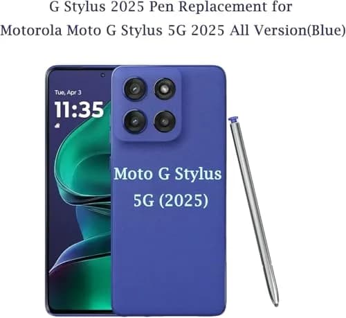 Peixiong Blue 2 Pack Stylus Pen Replacement for Moto G Stylus 2025 | Precise, No Charging Needed thumbnail 2