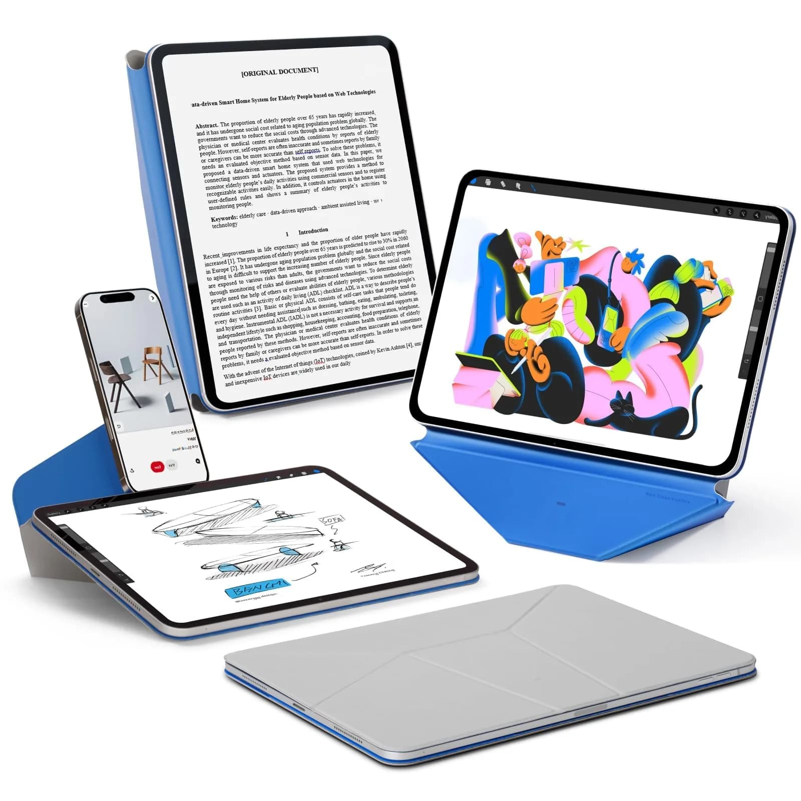 MOFT Dynamic Folio Case for iPad 11th Gen (A16 2025) & 10th Gen (A14 2022) | 298g Ultra-Thin Magnetic Stand Case with 20+ Angles