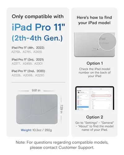 MOFT Dynamic Folio Case for iPad 11th Gen (A16 2025) & 10th Gen (A14 2022) | 298g Ultra-Thin Magnetic Stand Case with 20+ Angles thumbnail 2