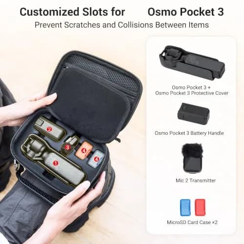 JJC Carrying Case for DJI Osmo Pocket 3 & Xtra Muse | Protective EVA Hard Shell Bag for Camera & Accessories thumbnail 2