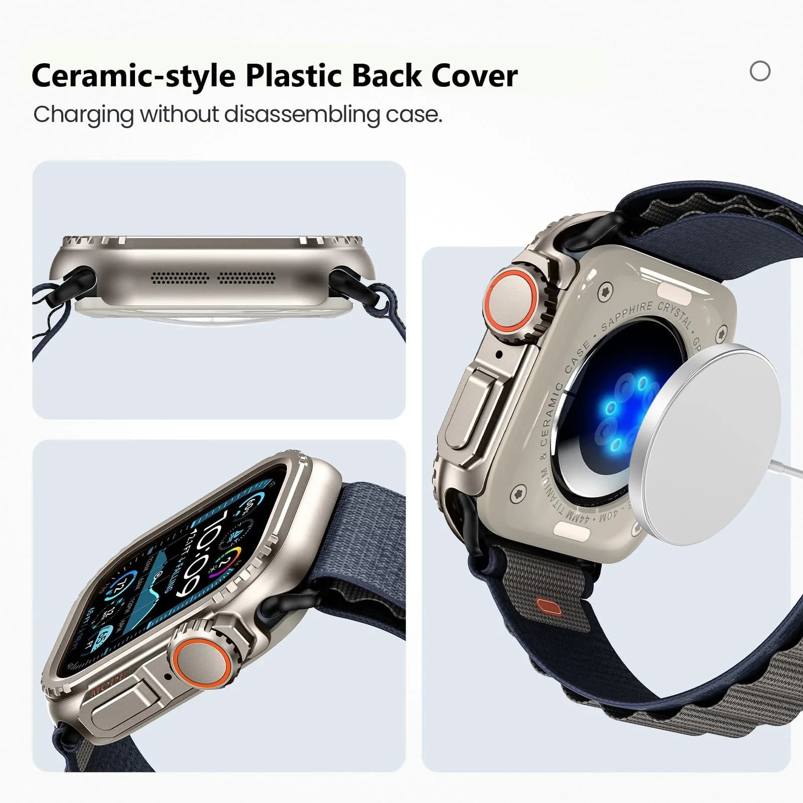 Goton Ultra-Look Metal Case for Apple Watch 42mm Series 6/5/4/SE | Compatible with 42mm/44mm Ultra-Style Conversion thumbnail 5