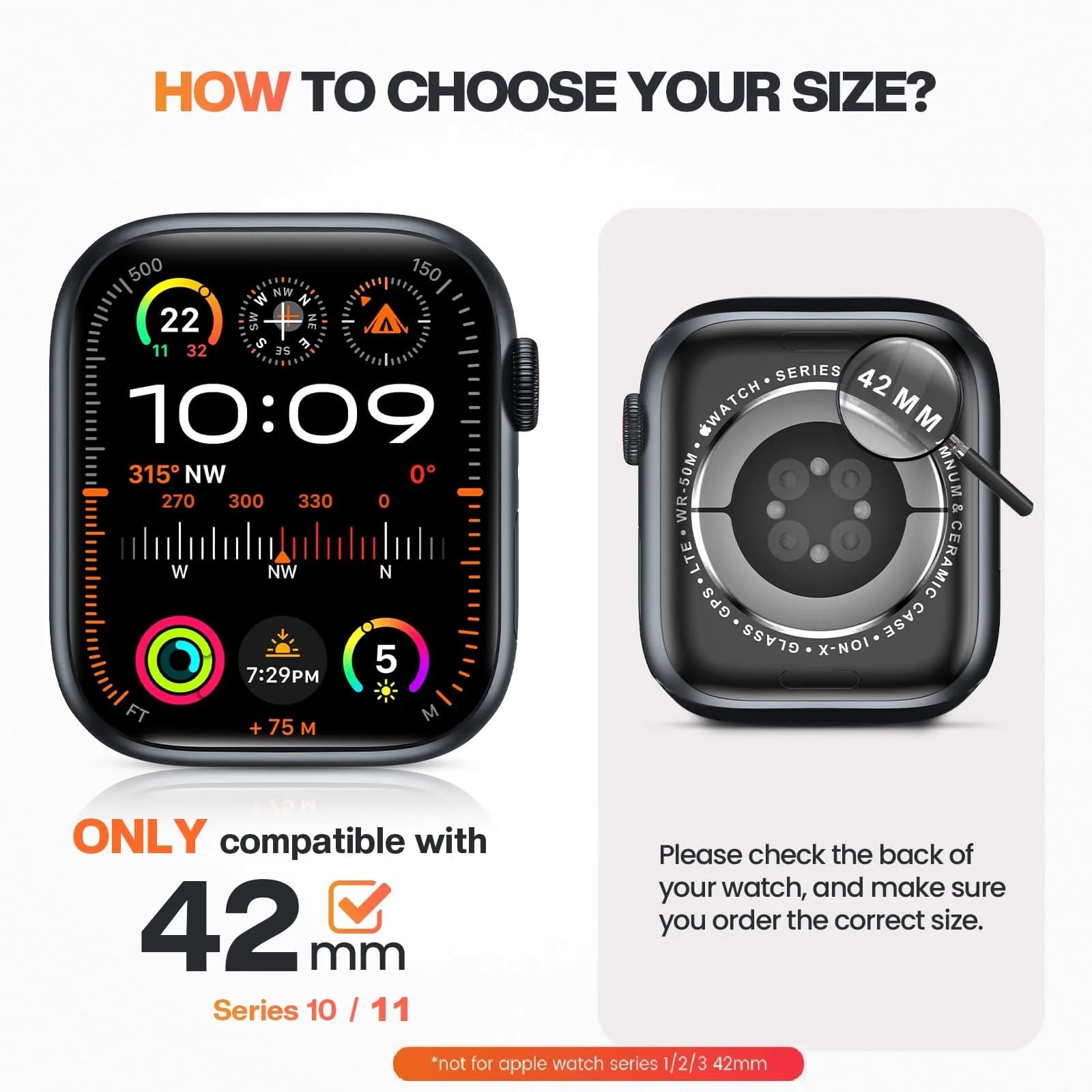 Goton Ultra-Look Metal Case for Apple Watch 42mm Series 6/5/4/SE | Compatible with 42mm/44mm Ultra-Style Conversion thumbnail 2