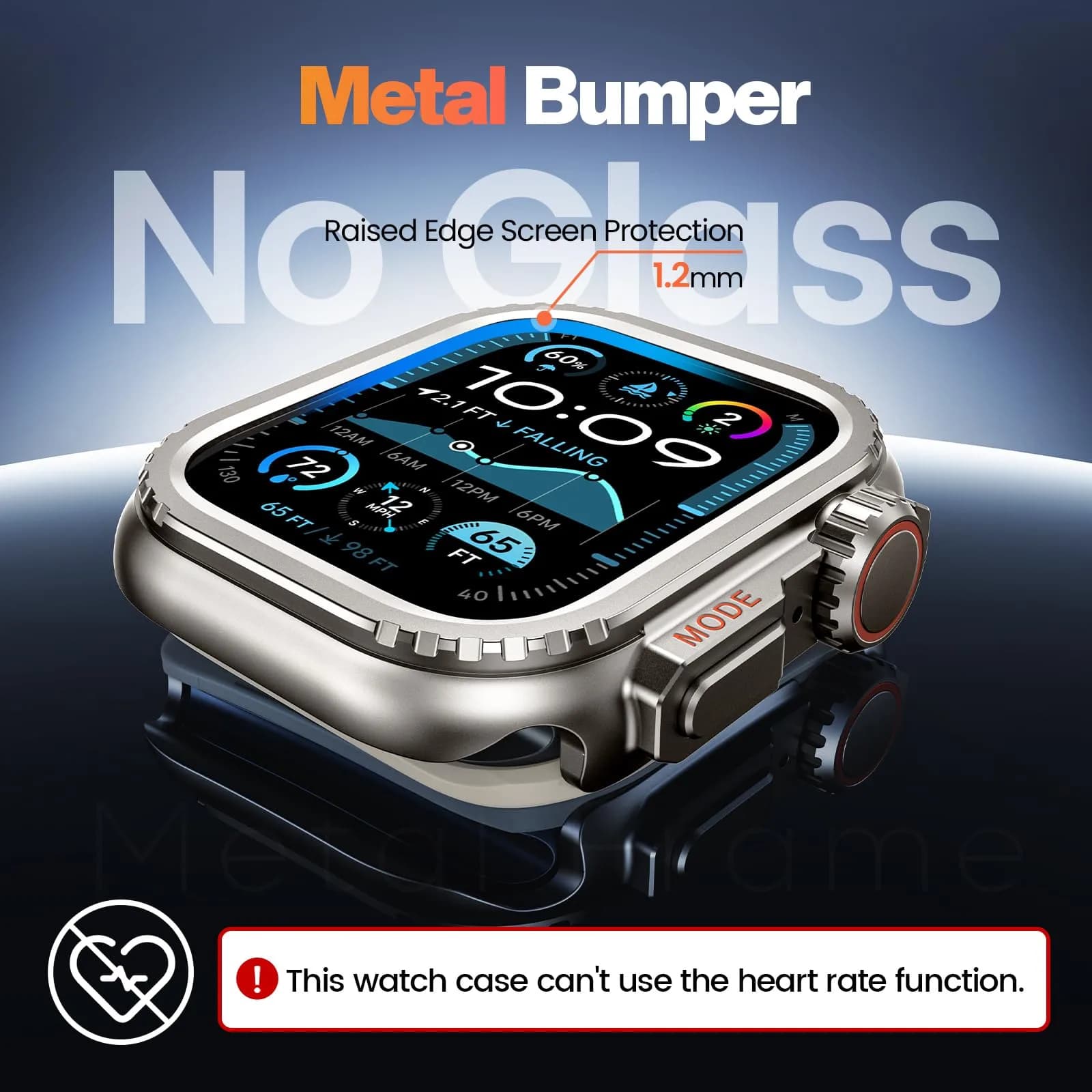 Goton Ultra-Look Metal Case for Apple Watch 42mm Series 6/5/4/SE | Compatible with 42mm/44mm Ultra-Style Conversion thumbnail 3