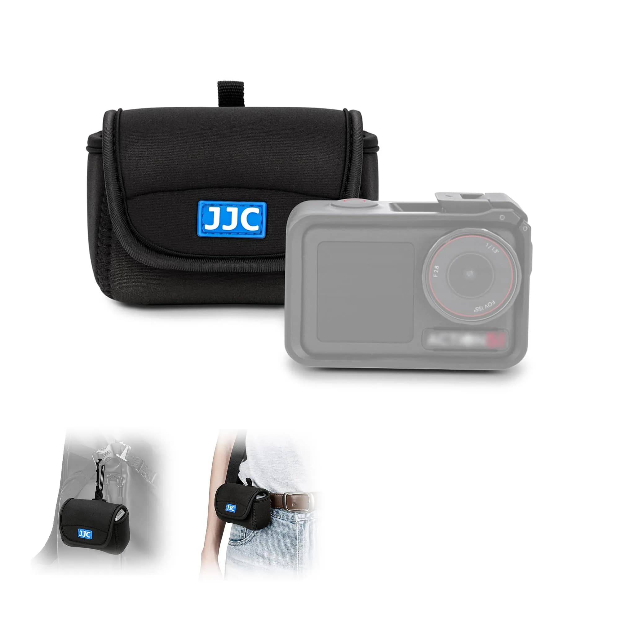 JJC Mini Carrying Case for DJI Action 6/5 Pro Gopro Hero 13 | Splash-Proof Neoprene Compact Bag
