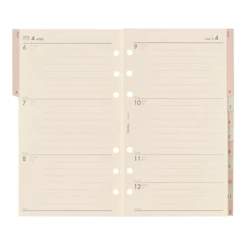 日本能率協会マネジメントセンター Noritsu Bindex Personal Organizer Refill 6 Holes 2026 | Weekly Memo, Index, 186 Pages thumbnail 3