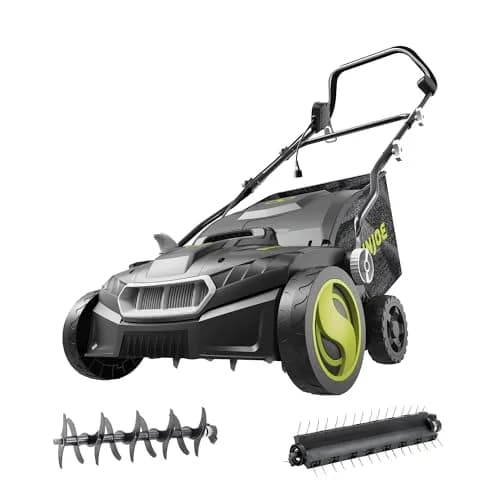 Sun Joe Corded Dethatcher & Scarifier with 13.2-Gal Bag | 15-Inch, 15-Amp Heavy-Duty Lawn Care thumbnail 1