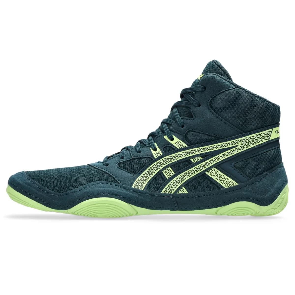 ASICS Men's Snapdown 4 Wrestling Shoes, 10.5 (28.3 cm) Tranquil Teal/Lucid Yellow | Ankle-High Athletic Fit — Tranquil Teal/Lucid Yellow