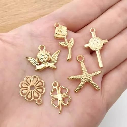YouLuo Mixed Enamel Charms for Jewelry Making, 50Pcs KC Gold Alloy Charm Pendants | Assorted Designs thumbnail 4