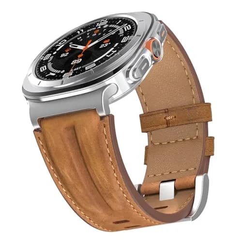 Bouixel Genuine Leather Band for Samsung Galaxy Watch Ultra 47mm | Deep Brown, 150mm-230mm Wrist thumbnail 1