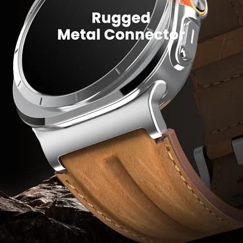 Bouixel Genuine Leather Band for Samsung Galaxy Watch Ultra 47mm | Deep Brown, 150mm-230mm Wrist thumbnail 2