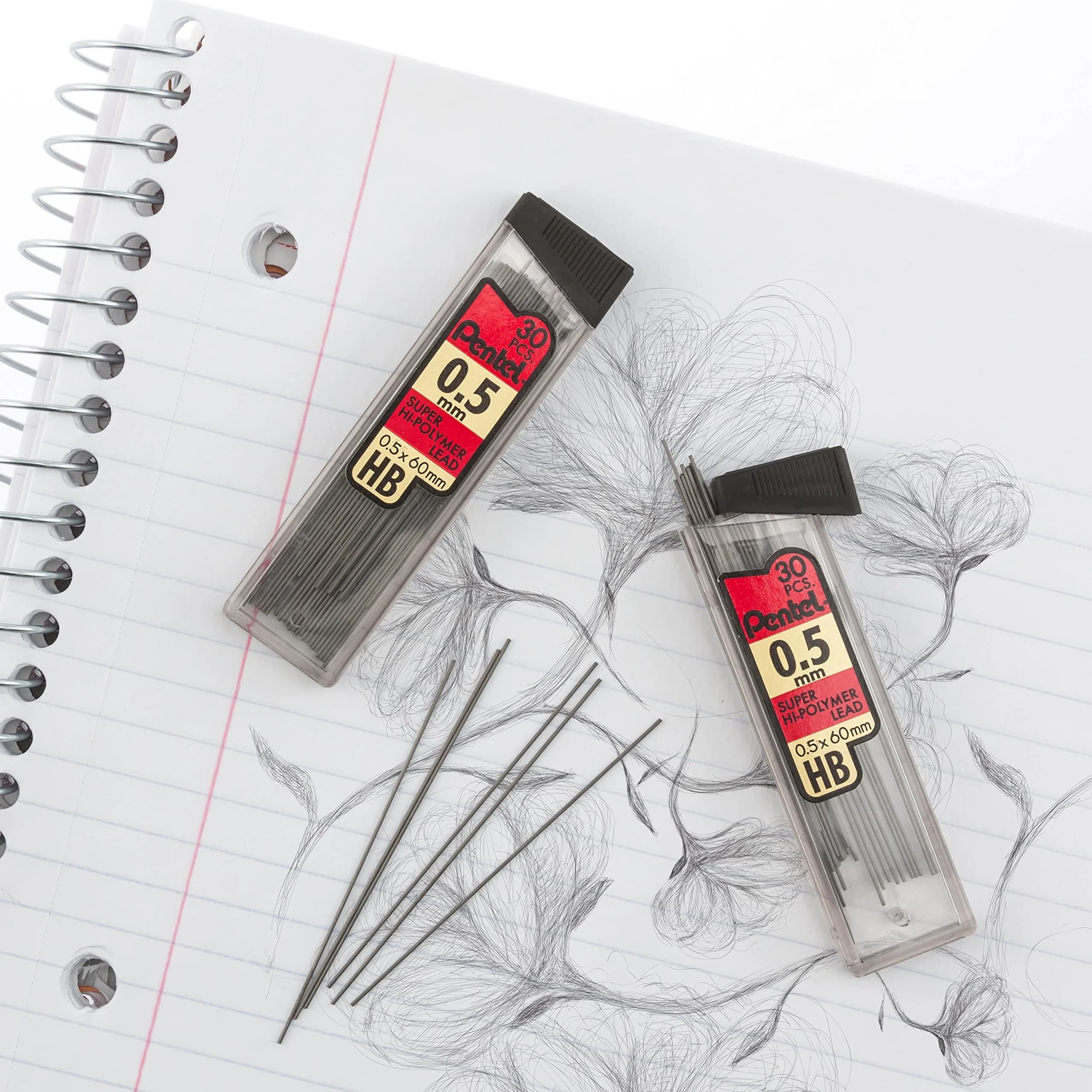 Pentel Super Hi-Polymer Refills 0.5mm HB Lead, 360 Pieces | Smooth Writing for Students & Professionals - view 4