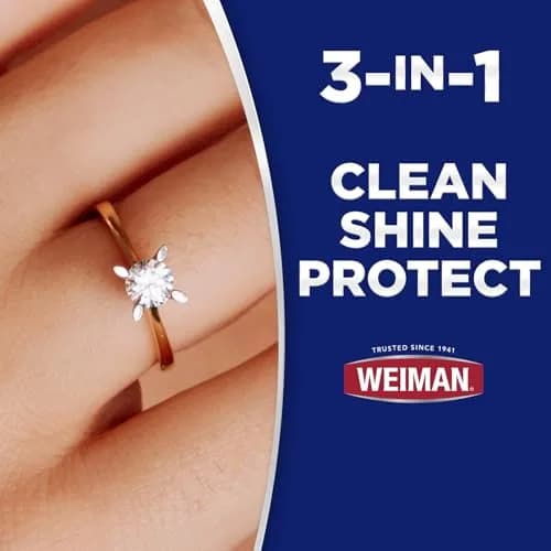 Weiman Gold & Diamond 3-in-1 Wipes - 1 Count | Cleans, Shines, Protects Jewelry thumbnail 3