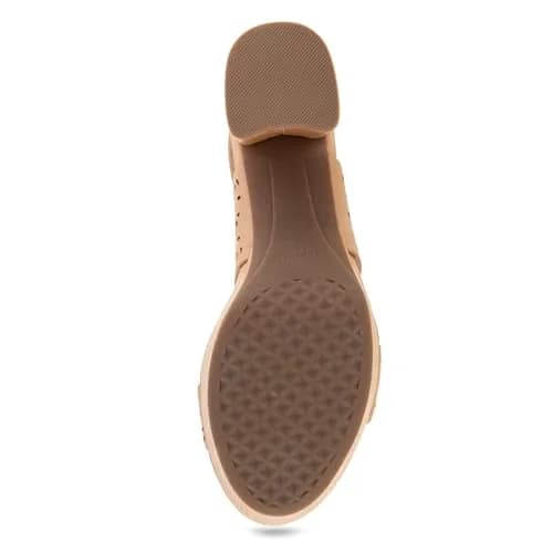 Aerosoles Women's Camera Platform Heeled Sandal, Beige Bisque Perf Faux Leather, 7W | Chic, Versatile, US Imported thumbnail 6