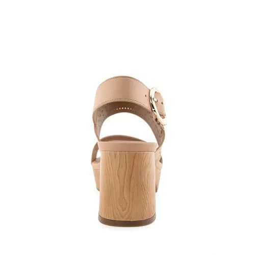 Aerosoles Women's Camera Platform Heeled Sandal, Beige Bisque Perf Faux Leather, 7W | Chic, Versatile, US Imported thumbnail 5