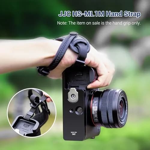 JJC Silver Camera Support Hand Grip for Sony A7CII A7CR with Arca-Type Plate & AirTag Slot | 1/4"-20 Tripod Socket thumbnail 6