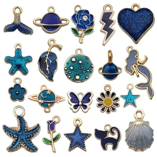 YouLuo Jewelry Charms Assorted Gold Plated Enamel 100pcs | Creative DIY Jewelry Supplies thumbnail 6