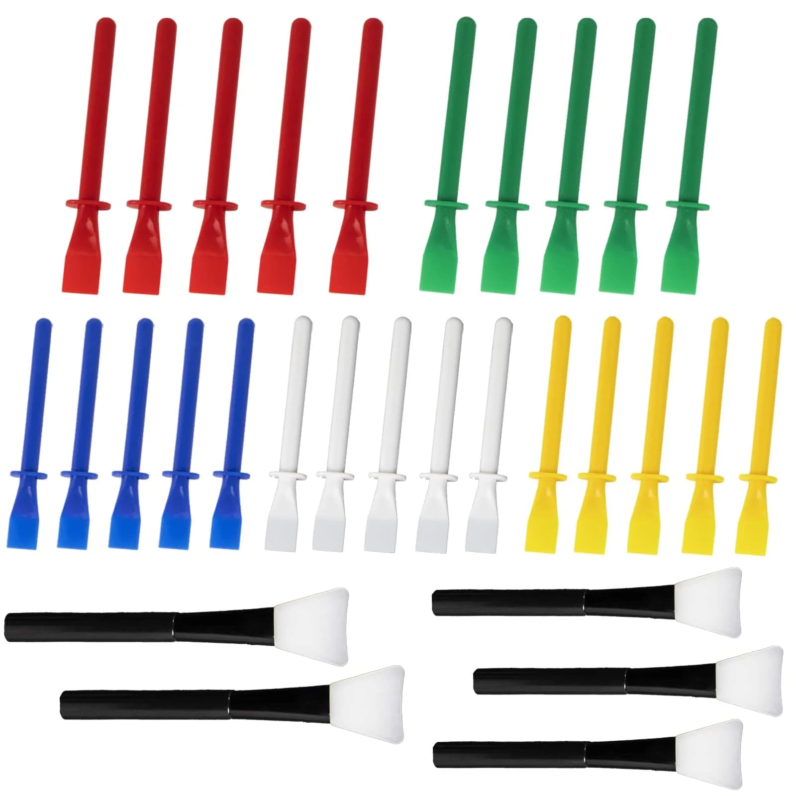 Mtuiewo 30 Pcs Silicone Glue Brush & Plastic Spreader Set | Durable, Reusable, for Crafts & DIY - main product image
