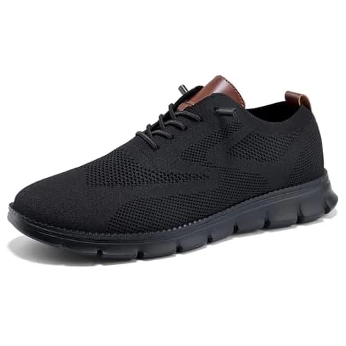 RUFONE Men’s Business Casual Oxford Sneakers – Lightweight Lace-Up Shoes for Work, Travel & Daily Commute thumbnail 1
