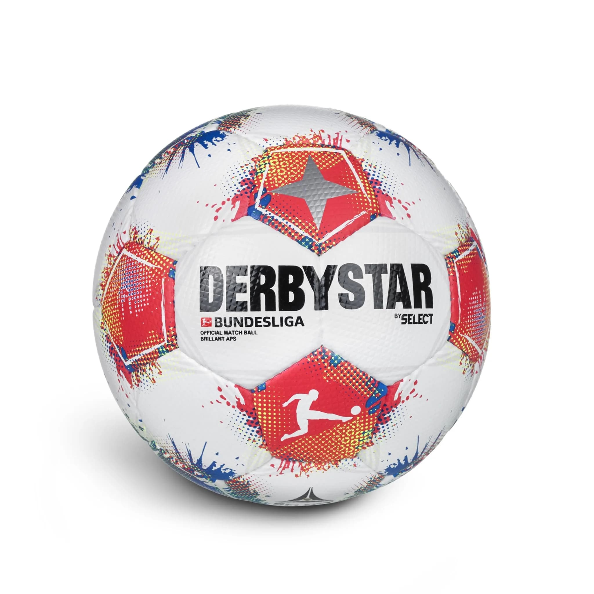 DERBYSTAR Bundesliga Brillant APS v25 Soccer Ball Size 5 | FIFA Quality Pro Match Ball — White/Orange/Blue - Brillant APS V25 Match Ball