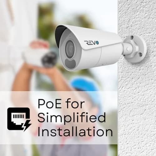 REVO Ultra Blue Series 4K (8 Megapixel) H.265 Indoor/Outdoor IR Bullet Camera with Built-in Mic & 60FT CAT5e Cable | 4K Security Camera for Home & Business thumbnail 6