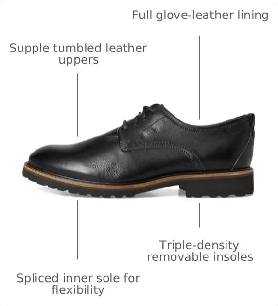 Samuel Hubbard Featherlight Founder Oxford 10.5 Wide | Lightweight Leather Dress Shoe thumbnail 3