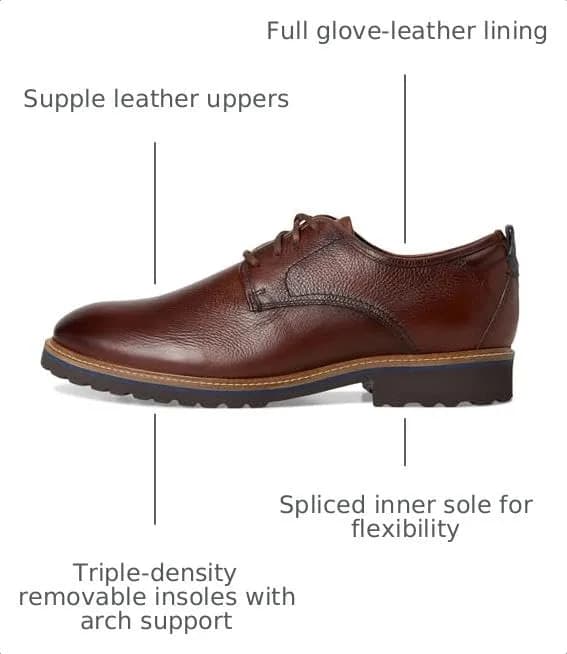 Samuel Hubbard Featherlight Founder Oxford 10.5 Wide | Leather Support & Flexibility thumbnail 3